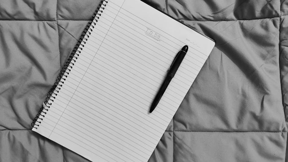 A notebook with a simple to-do list — clean but limited