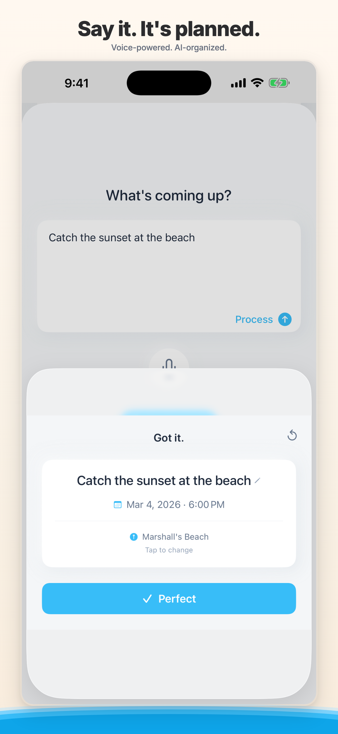Say it and it's planned — voice input in Composed