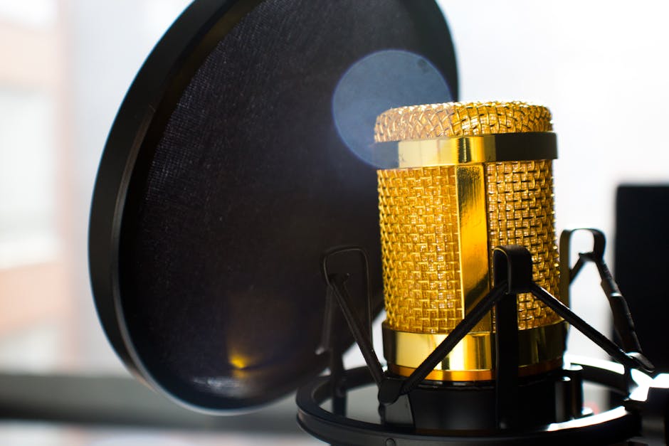 A microphone in soft light, ready for voice input