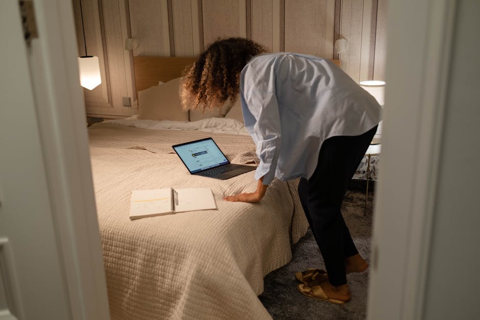 A professional leaving the office at sunset — work-life balance achieved